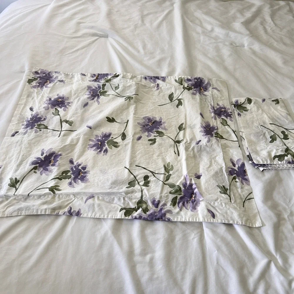 Pottery Barn Audrey Floral Queen Duvet Cover 2 Standard 2 Euro Shams 5pc Set